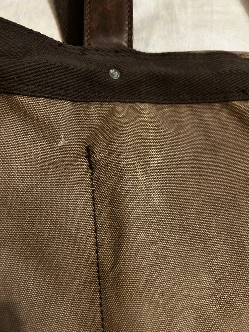 Abercrombie & Fitch Ragged Brown Canvas Tote Bag